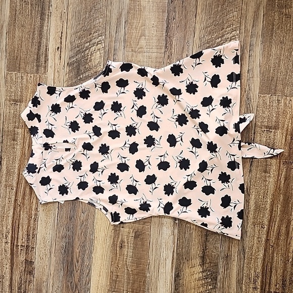 NWT Ann Taylor Floral Tie Waist Top Sz Medium - Picture 4 of 6